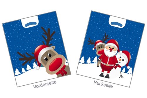 Grifflochtasche Christmas Friends im Onlineshop von Tausendtypentragetaschen Weihnachtstaschen